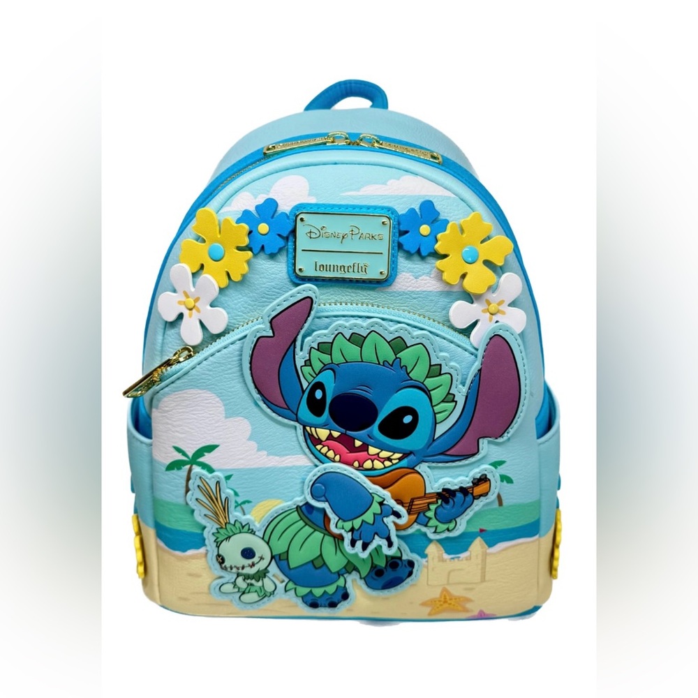 Loungefly Blue and Yellow Stitch Mini Backpack NWT